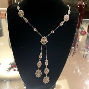 Silver rhinestone necklace